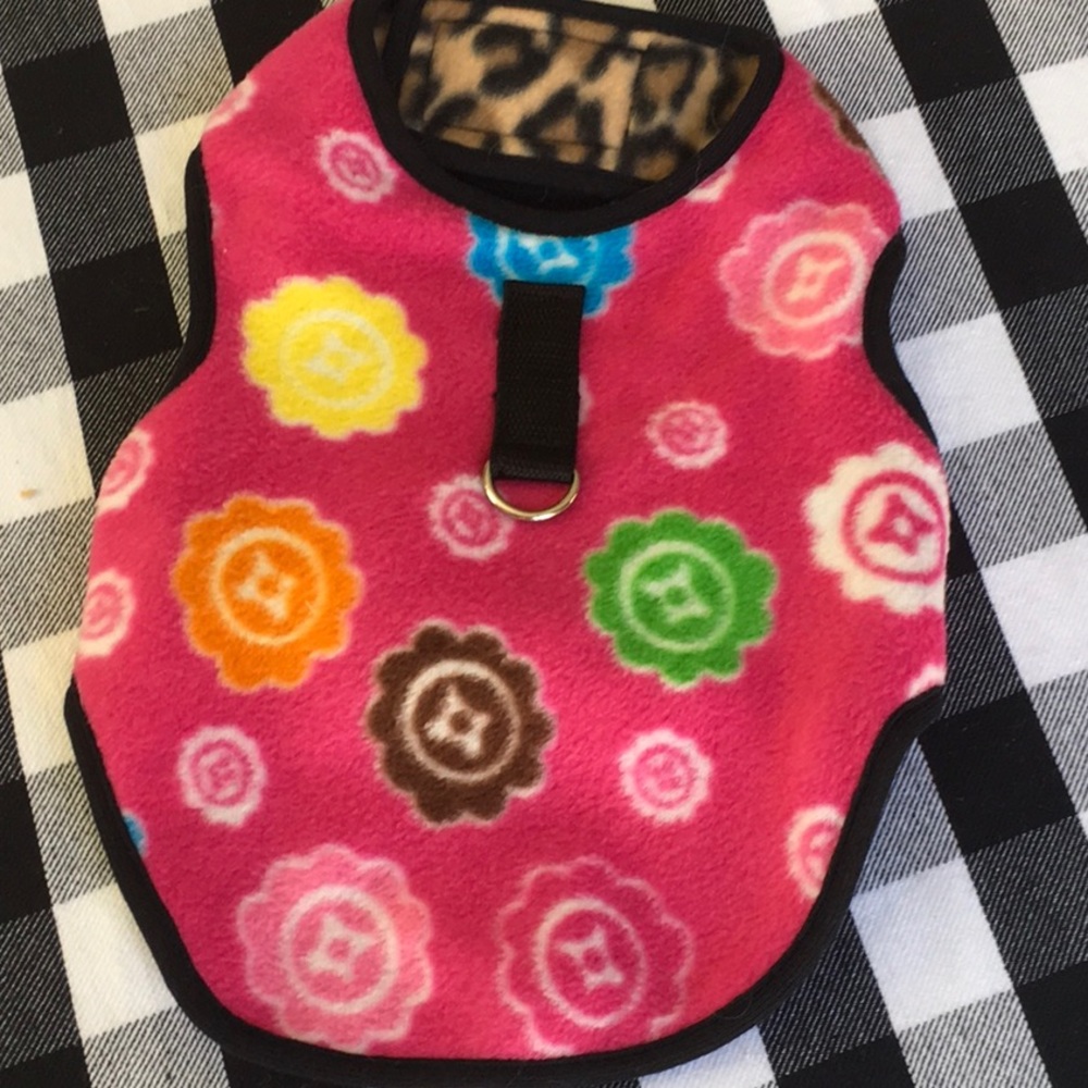 NWOT Reversible fleece dog harness